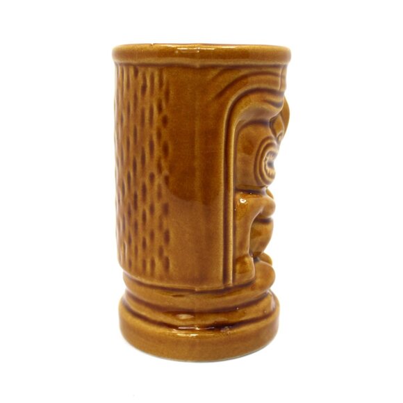 Orchids of Hawaii Vintage Tiki Mug R-91 Japan Dark Brown Ceramic 5 1/8" Aloha - Picture 2 of 7